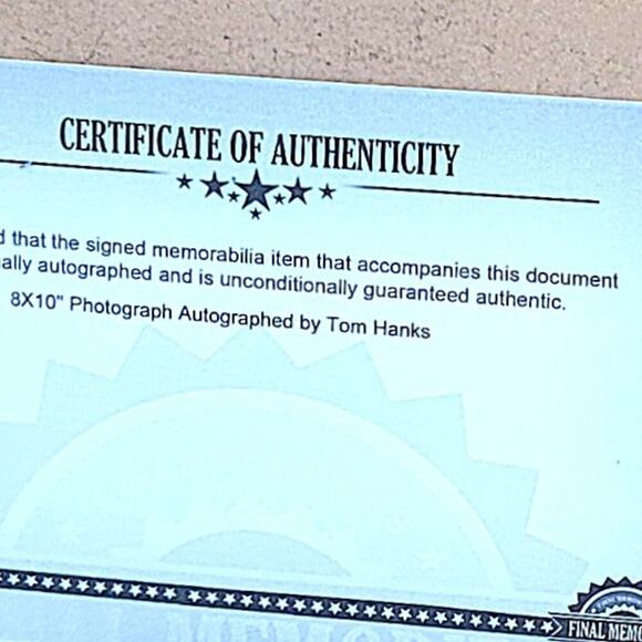 Rare Tom Hanks Da Vinci Code Autographed 11X14 Framed & Matted with COA - Picture 3 of 4